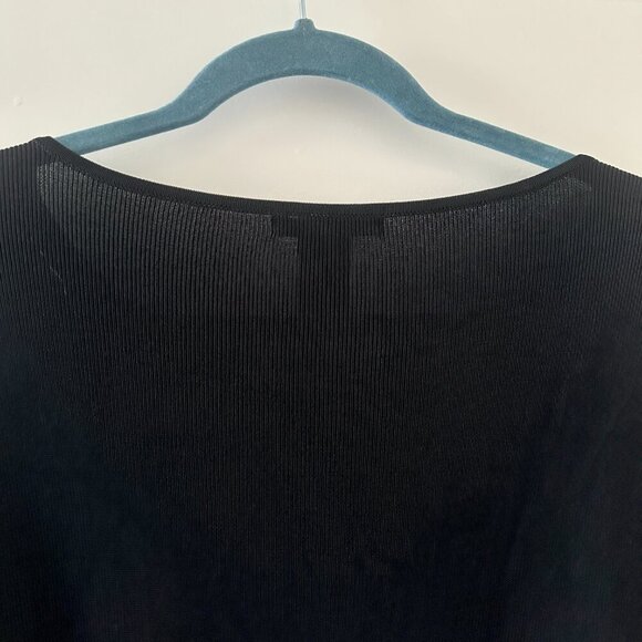 Vintage Sweaterworks Black Ribbed Sequin Cocktail Drinks Top Women's Size Large - Picture 11 of 14